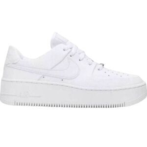 NIKE Air Force 1 Sage Low 'Triple White' Sneakers Size 9.5